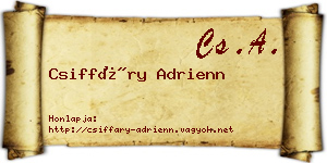 Csiffáry Adrienn névjegykártya
