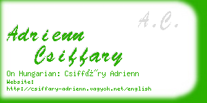 adrienn csiffary business card